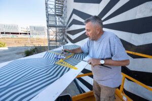 Compagnie architecture, fresque Malte Martin, Quai M, photo David Fugère