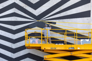 Compagnie architecture, fresque Malte Martin, Quai M, photo David Fugère