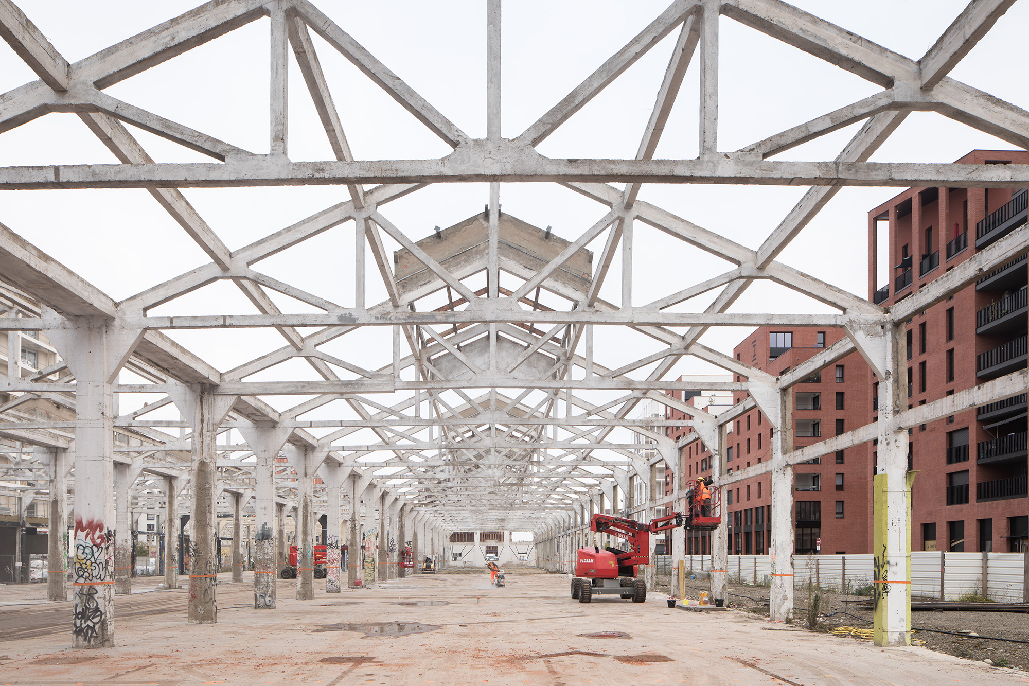 Compagnie architecture, Halles de la Cartoucherie, photo chantier Ivan Mathie