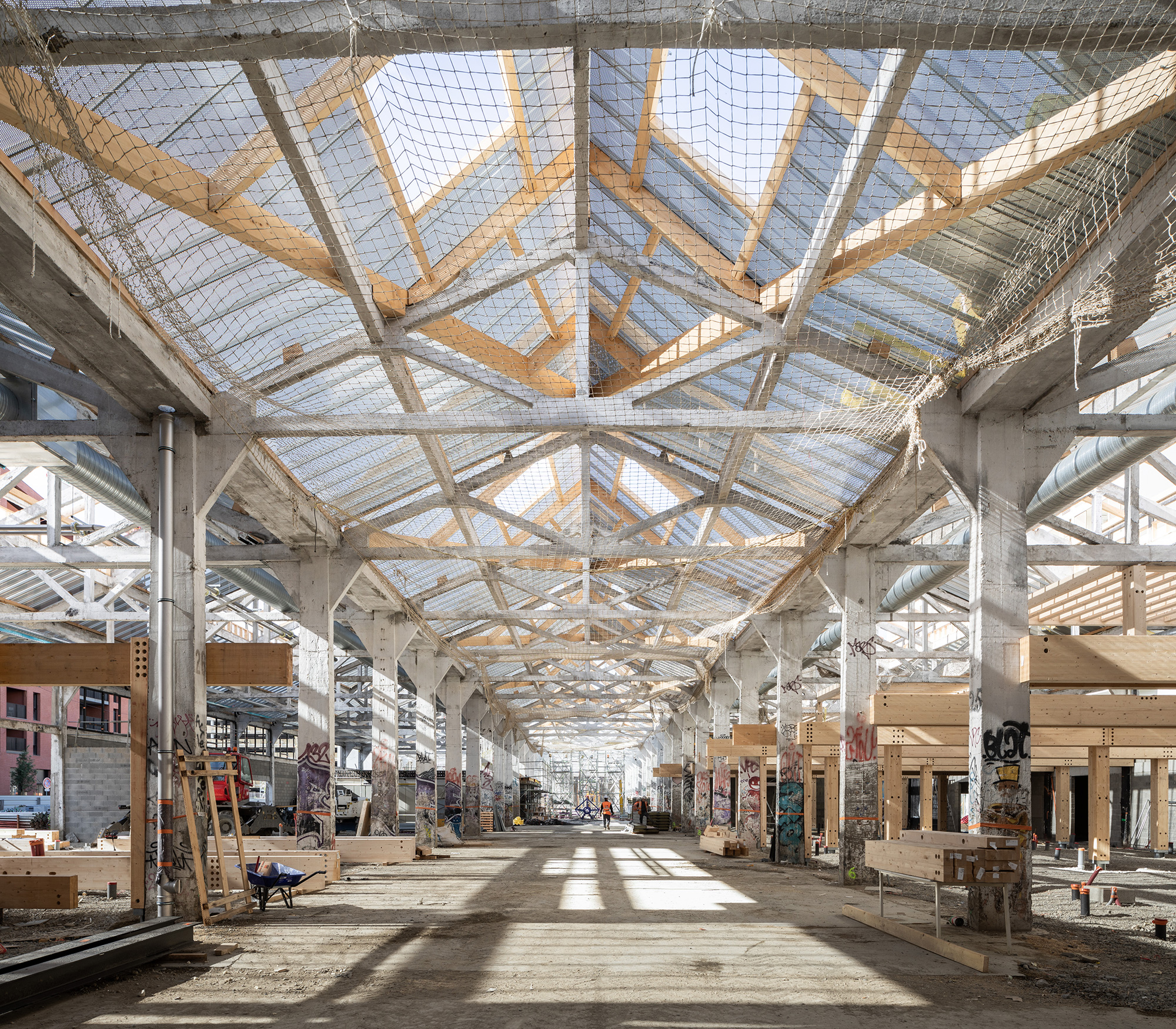 Compagnie architecture, Halles de la Cartoucherie, photo chantier Ivan Mathie