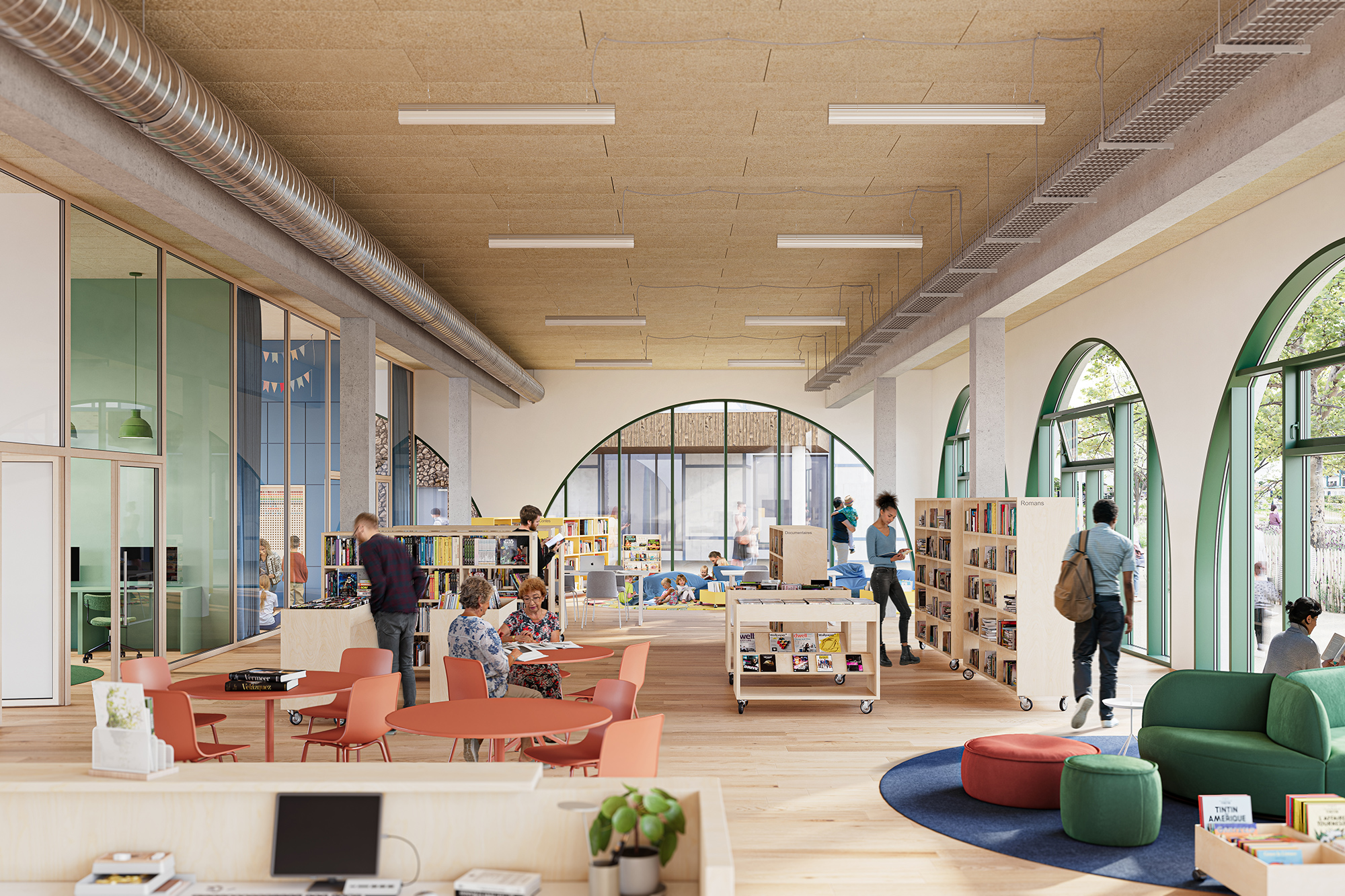 Compagnie architecture, coeur de village, concours, image Airstudio