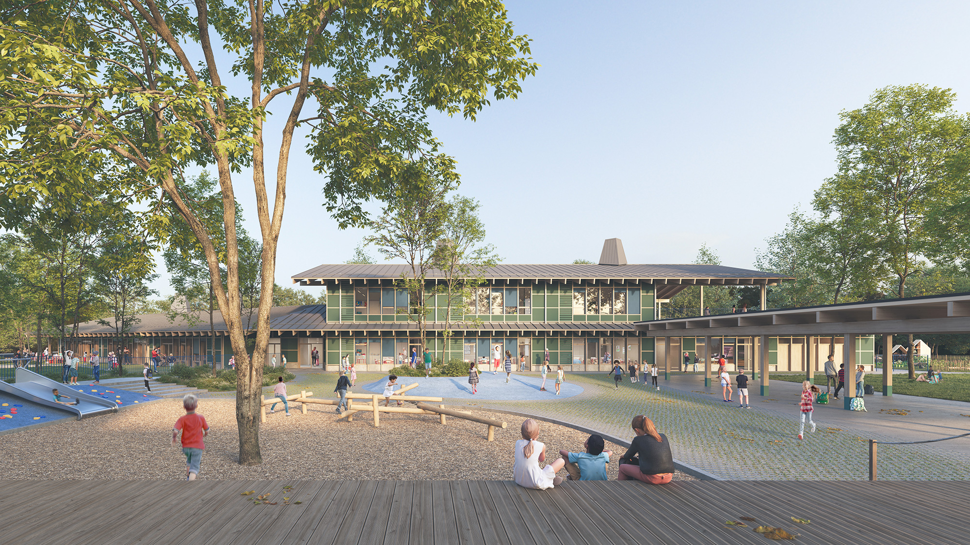 Compagnie architecture, Pôle éducatif, concours, image Airstudio