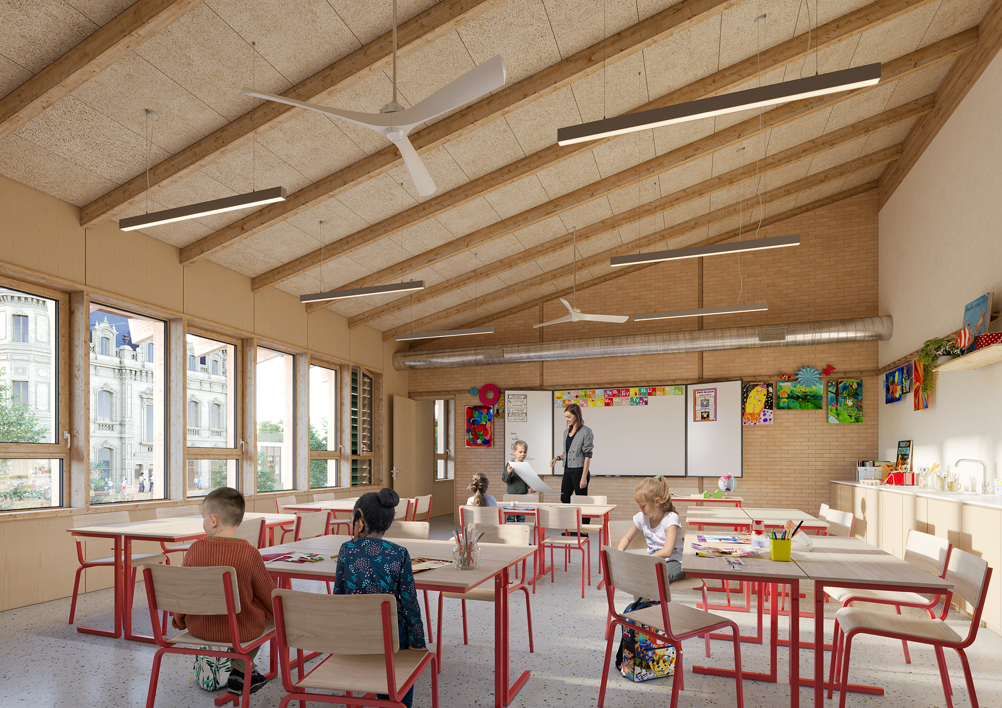Compagnie architecture, Pôle éducatif, concours, image Airstudio