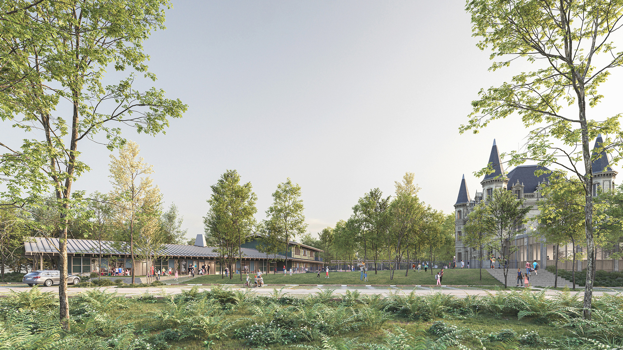 Compagnie architecture, Pôle éducatif, concours, image Airstudio
