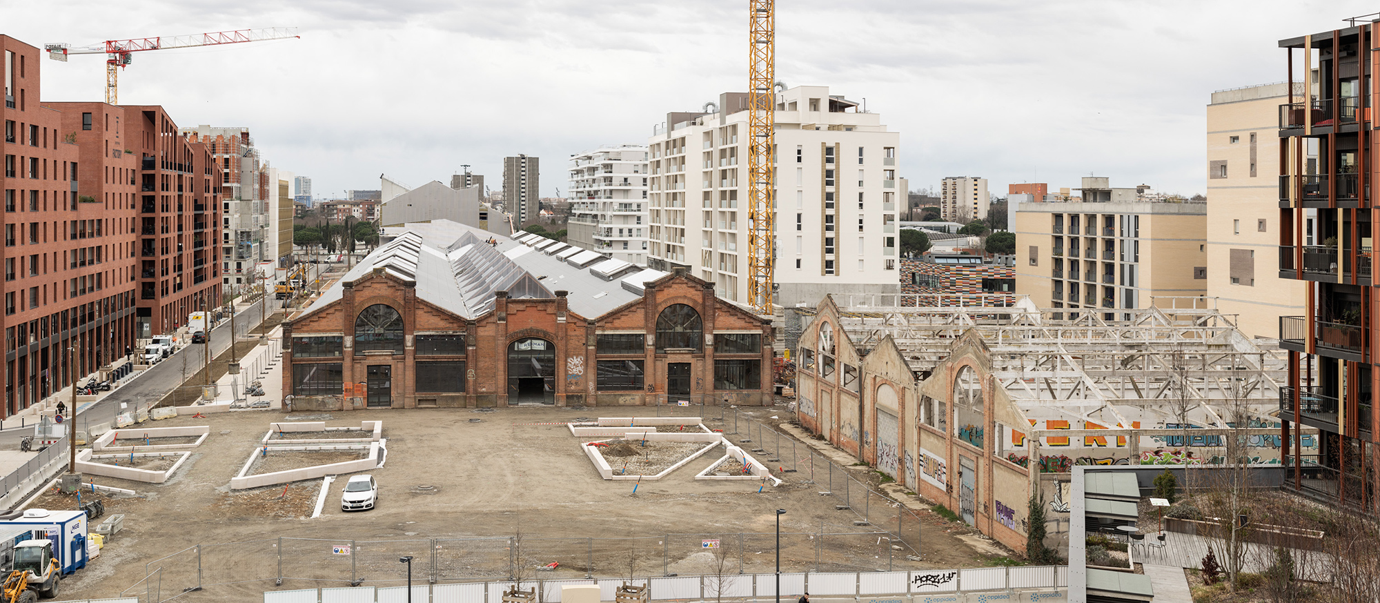 Compagnie architecture, cinéma halle 128, chantier, photo Ivan Mathie