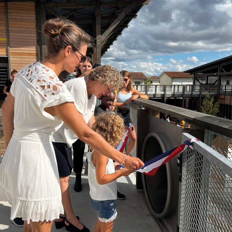Inauguration du toboggan