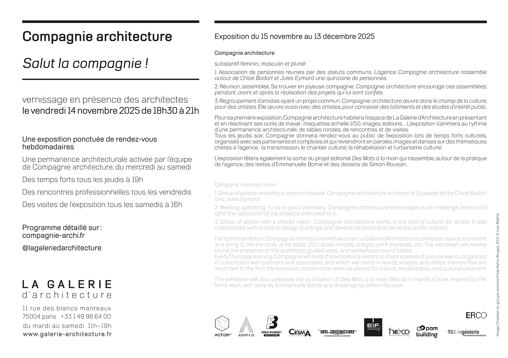 Salut la compagnie !